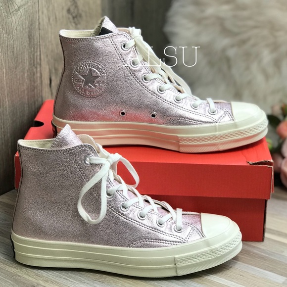 Converse 🔥SALE!🔥 Chuck 70 Leather HI Rust Pink AUTHENTIC Womens Size 7 561732C - Picture 2 of 8